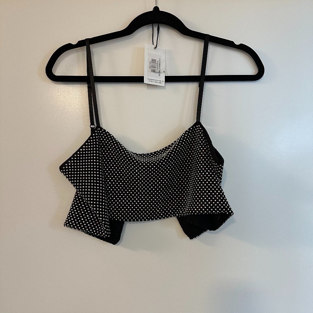 SLA The Label Rhinestone Crop Top